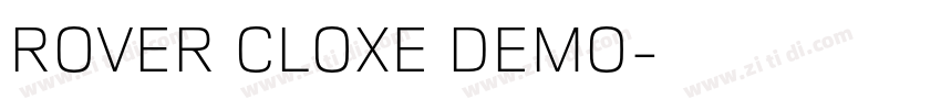 ROVER CLOXE DEMO字体转换
